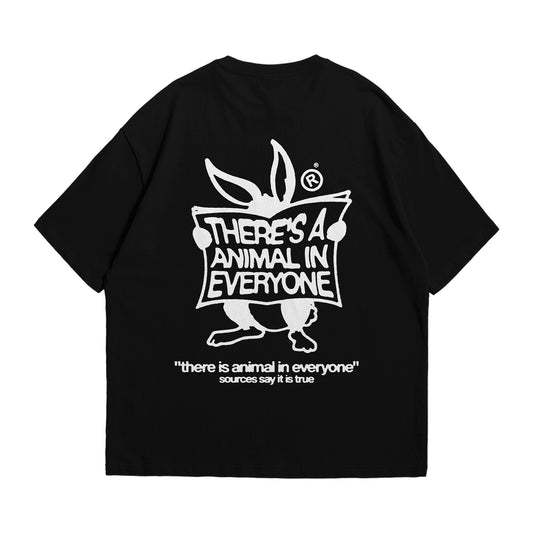 There's Animal In Everyone Designed Oversized T-shirt