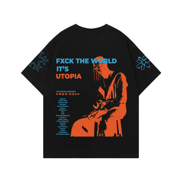 Travis Utopia Designed Oversized T-shirt