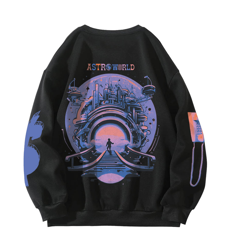 Astro World Designed Oversized Sweatshirt