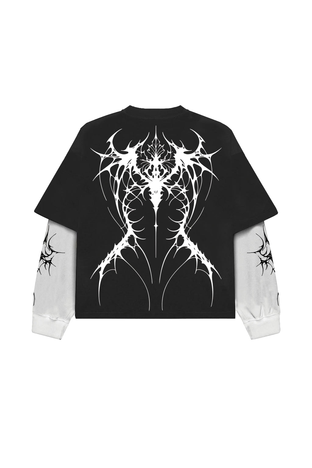 ENCRYPTED SOUL B&W LS OVERSIZED TEE