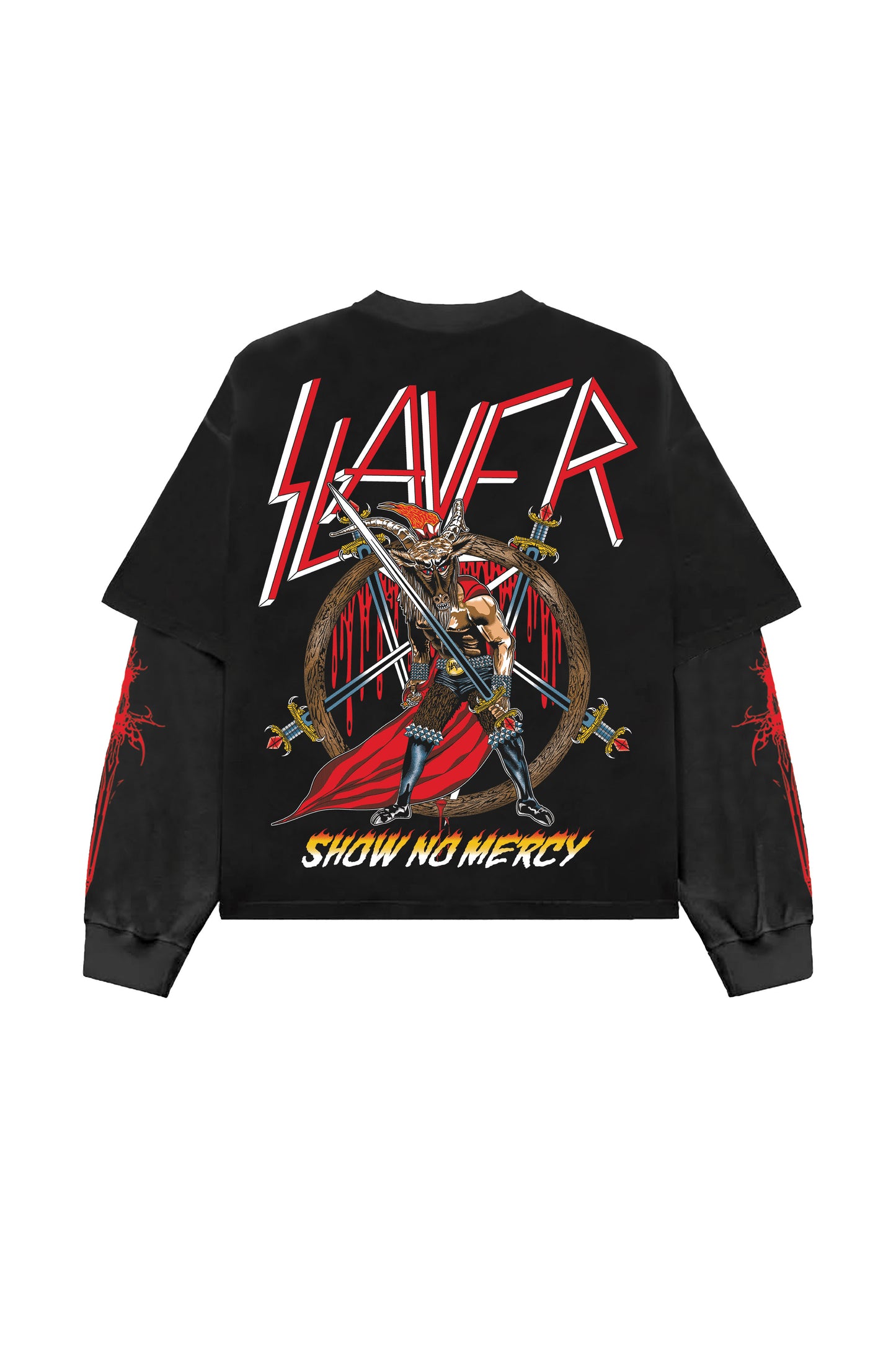 Slayer Designed Oversized Long Sleeve T-shirt