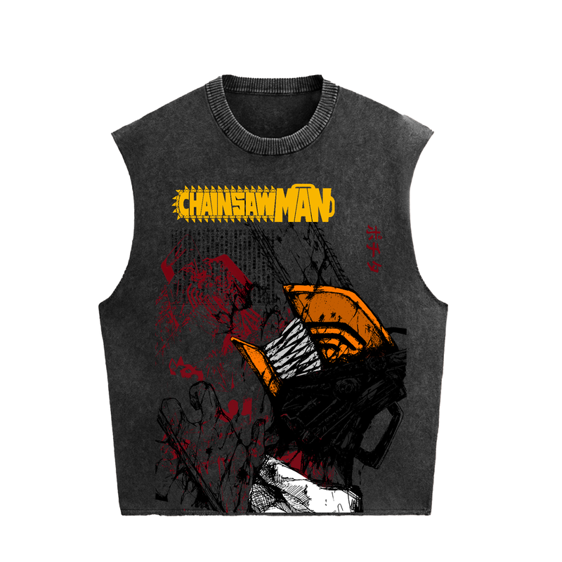 ChainsawMan Stone Washed Vest