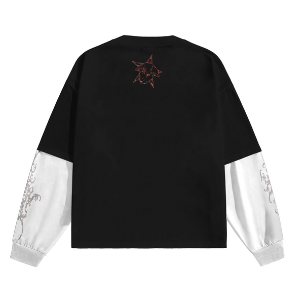 Curse Designed Oversized Long Sleeve T-shirt