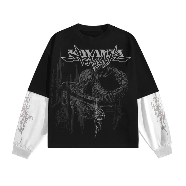Curse Designed Oversized Long Sleeve T-shirt