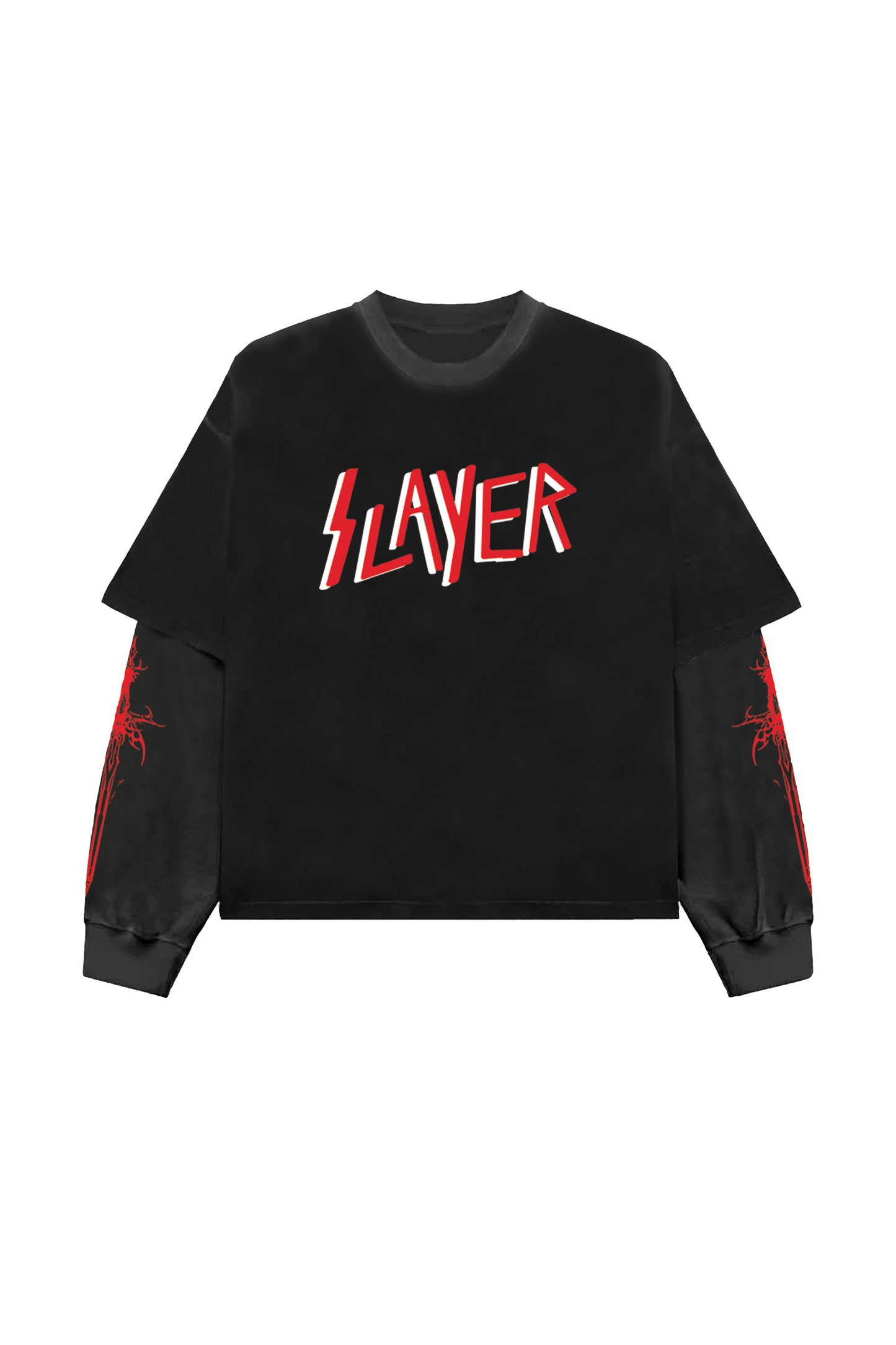 Slayer Designed Oversized Long Sleeve T-shirt