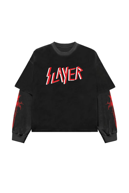 Slayer Designed Oversized Long Sleeve T-shirt