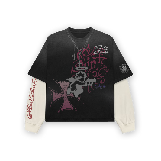 BY ANGELS B&W LS TEE