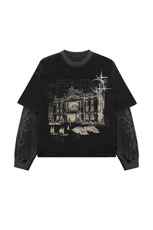 Theo Designed Oversized B&G Long Sleeve T-shirt
