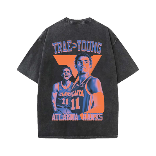 Trae Young Designed Vintage Oversized T-shirt