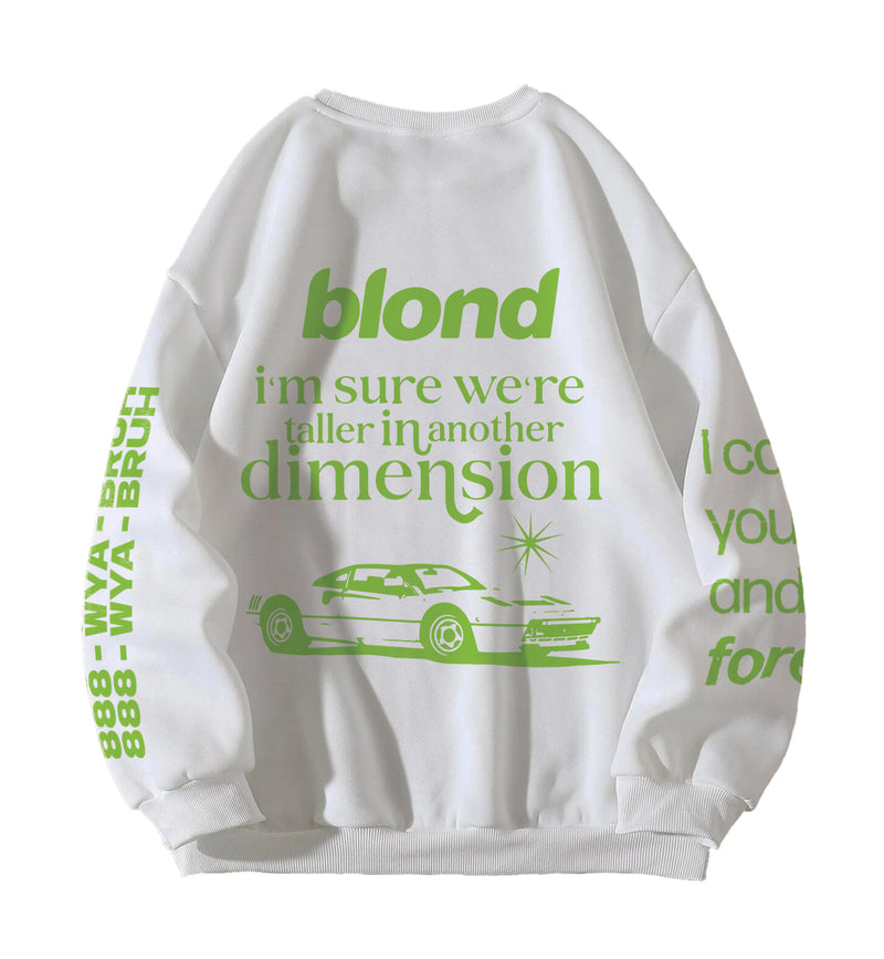 Blond Designed Oversized Sweatshirt