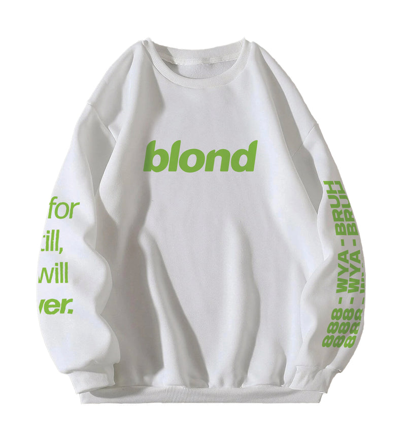 Blond Designed Oversized Sweatshirt