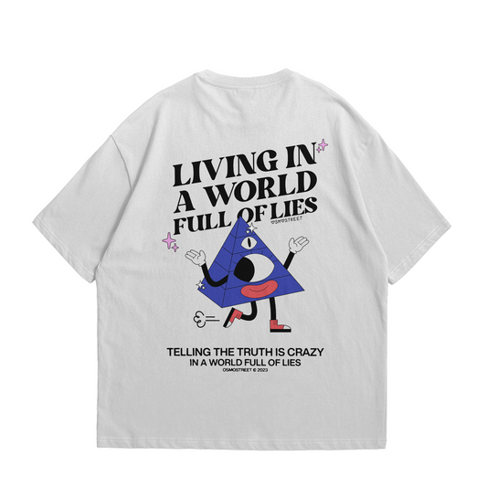 World Of Lies Designed Oversized T-shirt